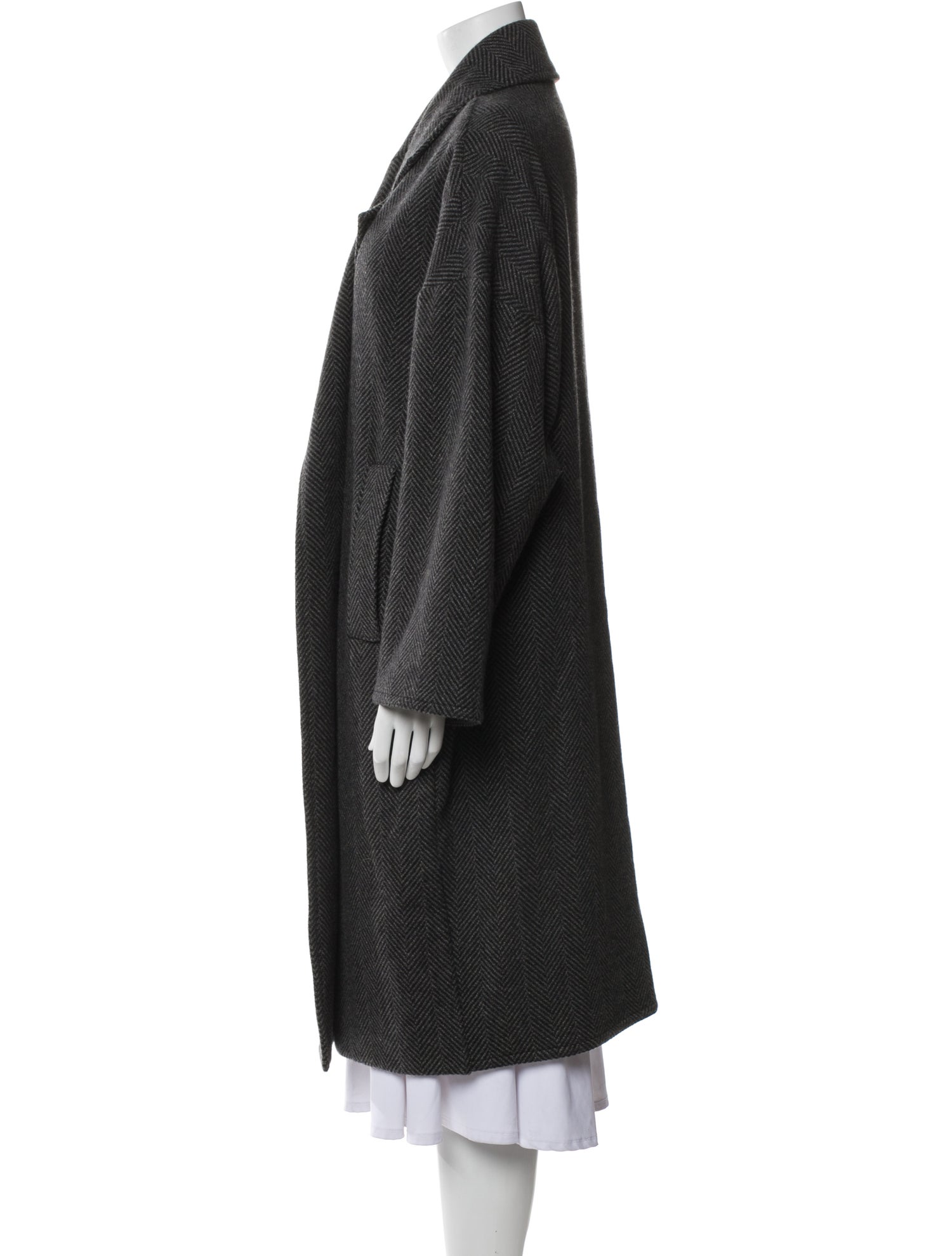 Dusan Cashmere Striped Coat