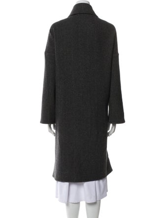 Dusan Cashmere Striped Coat
