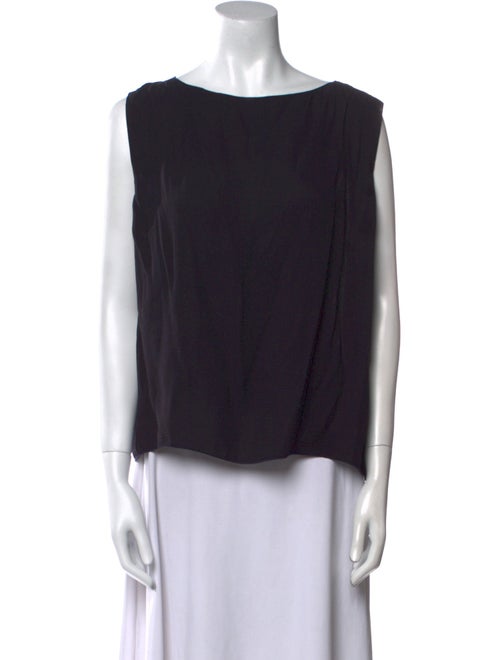 Dusan Silk Bateau Neckline Blouse