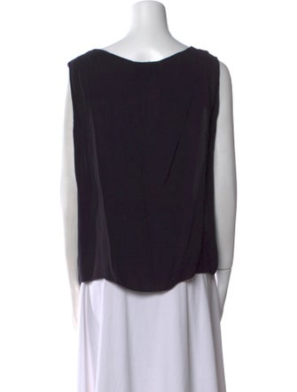 Dusan Silk Bateau Neckline Blouse