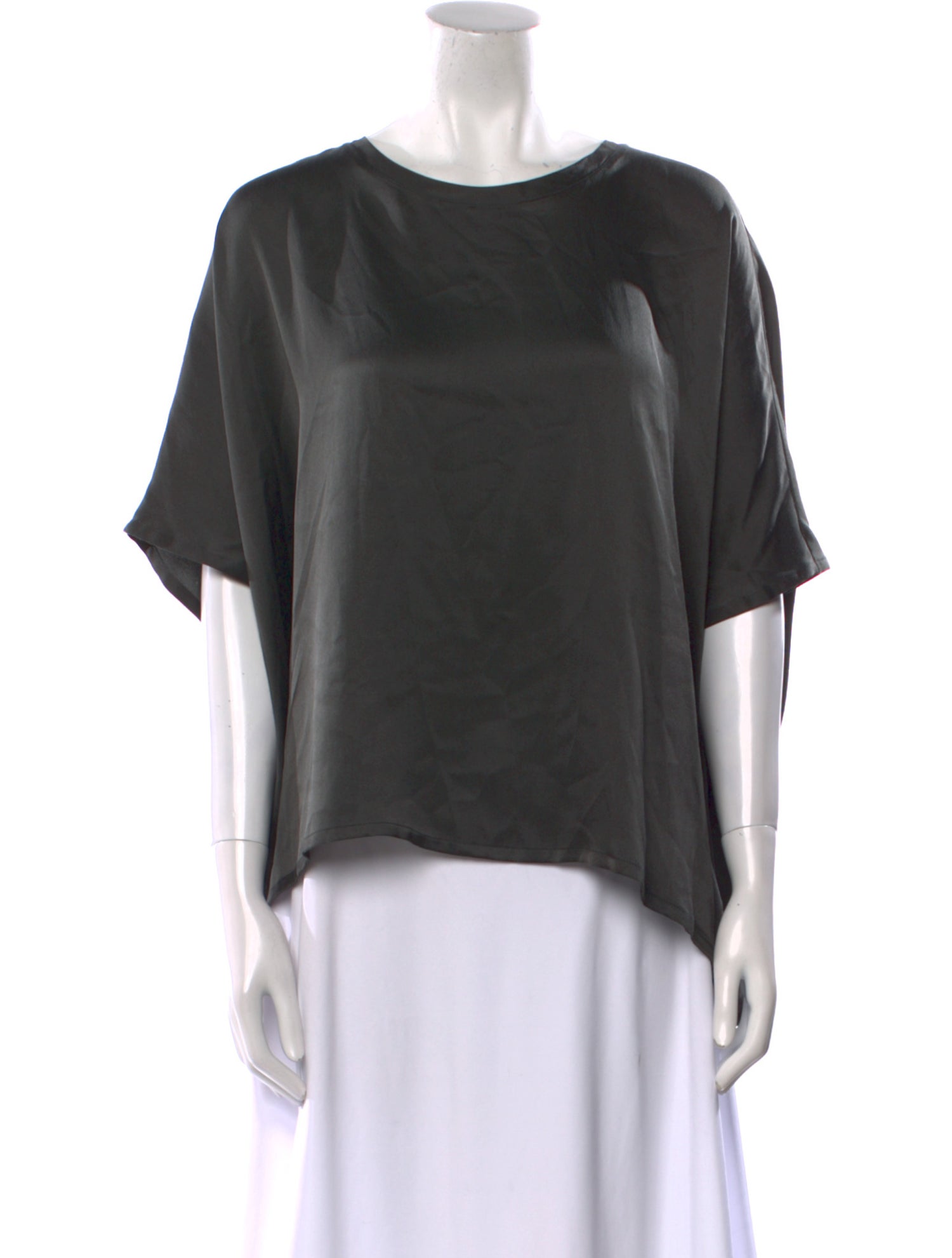 Dusan Silk Scoop Neck T-Shirt