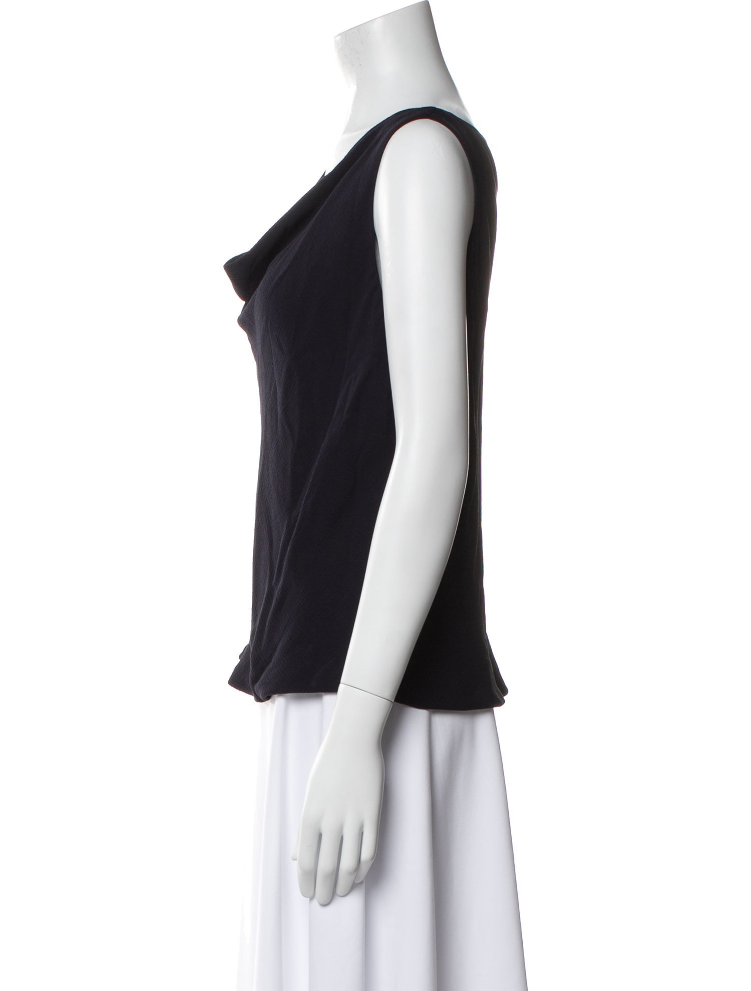 Dusan Silk Cowl Neck Top