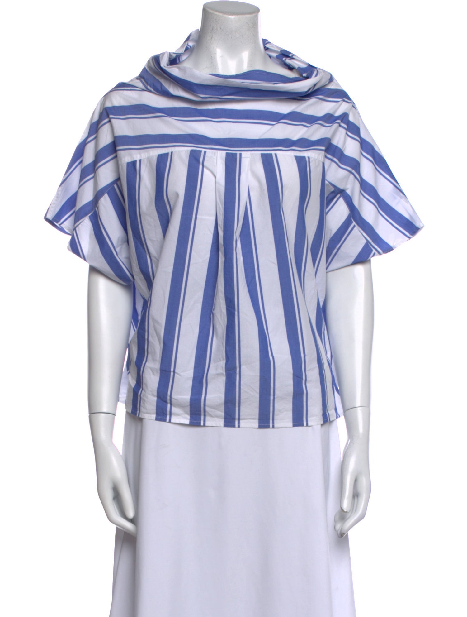 Dusan Striped Cowl Neck Top