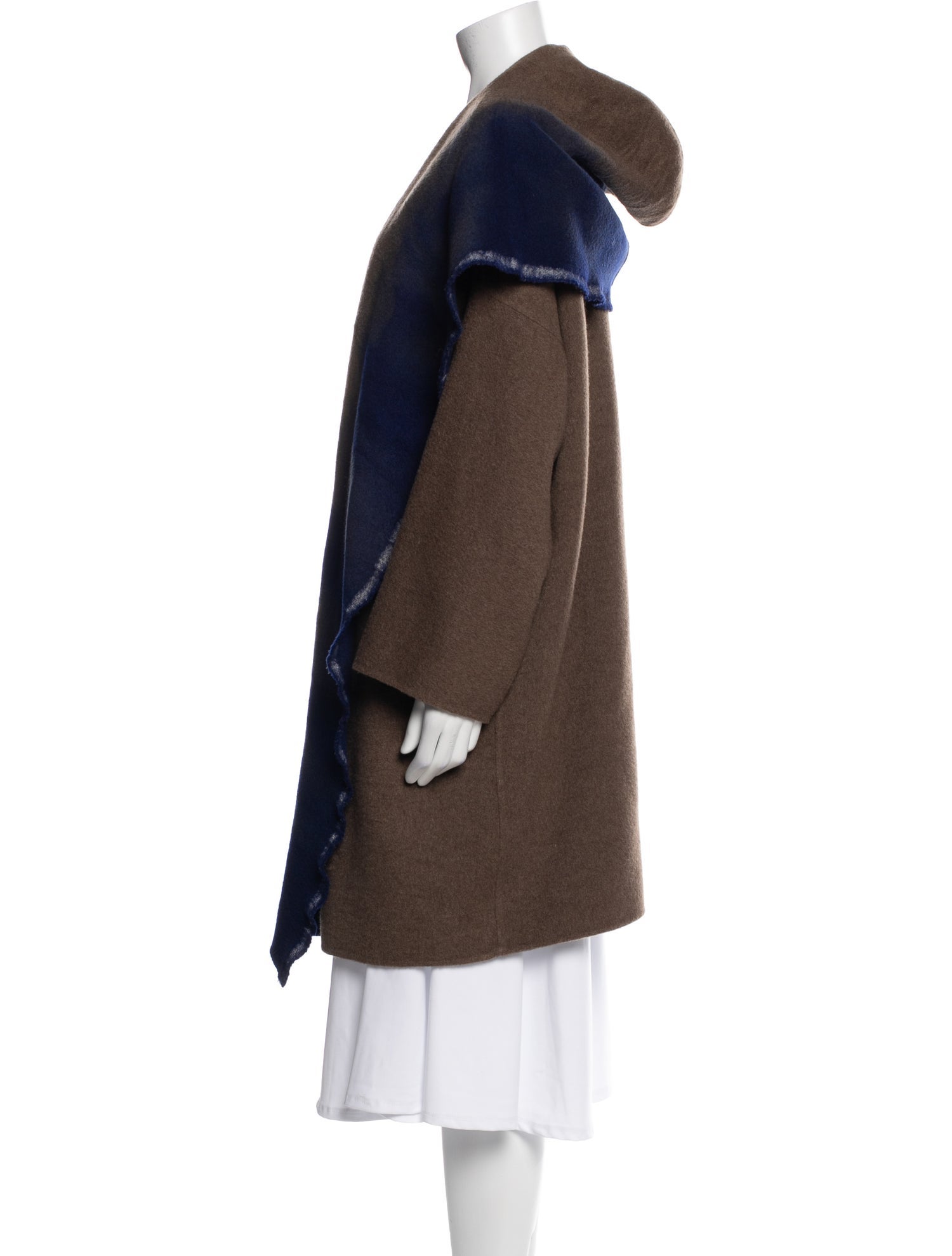 Dusan Cashmere Colorblock Pattern Coat
