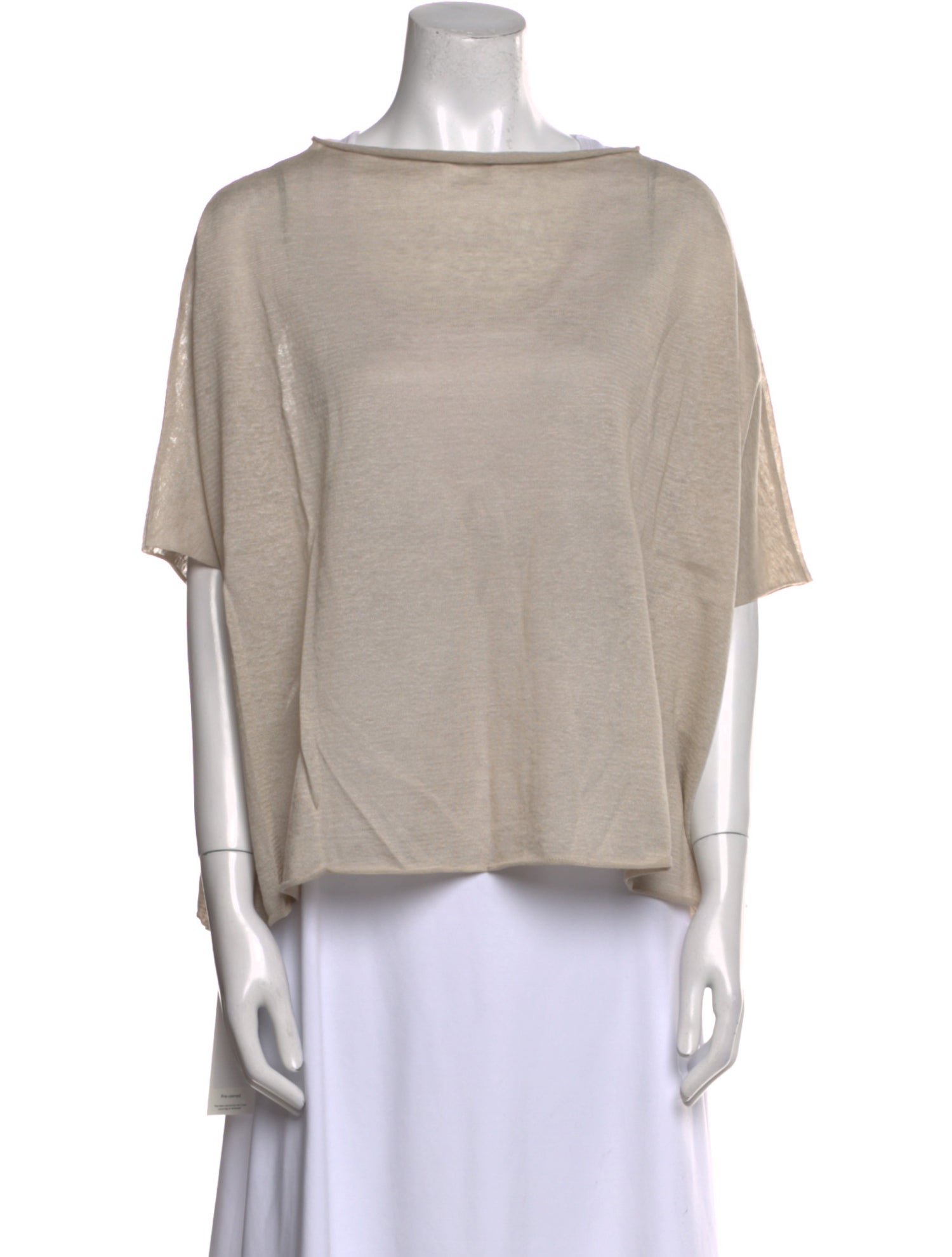 Dusan Linen Bateau Neckline Top