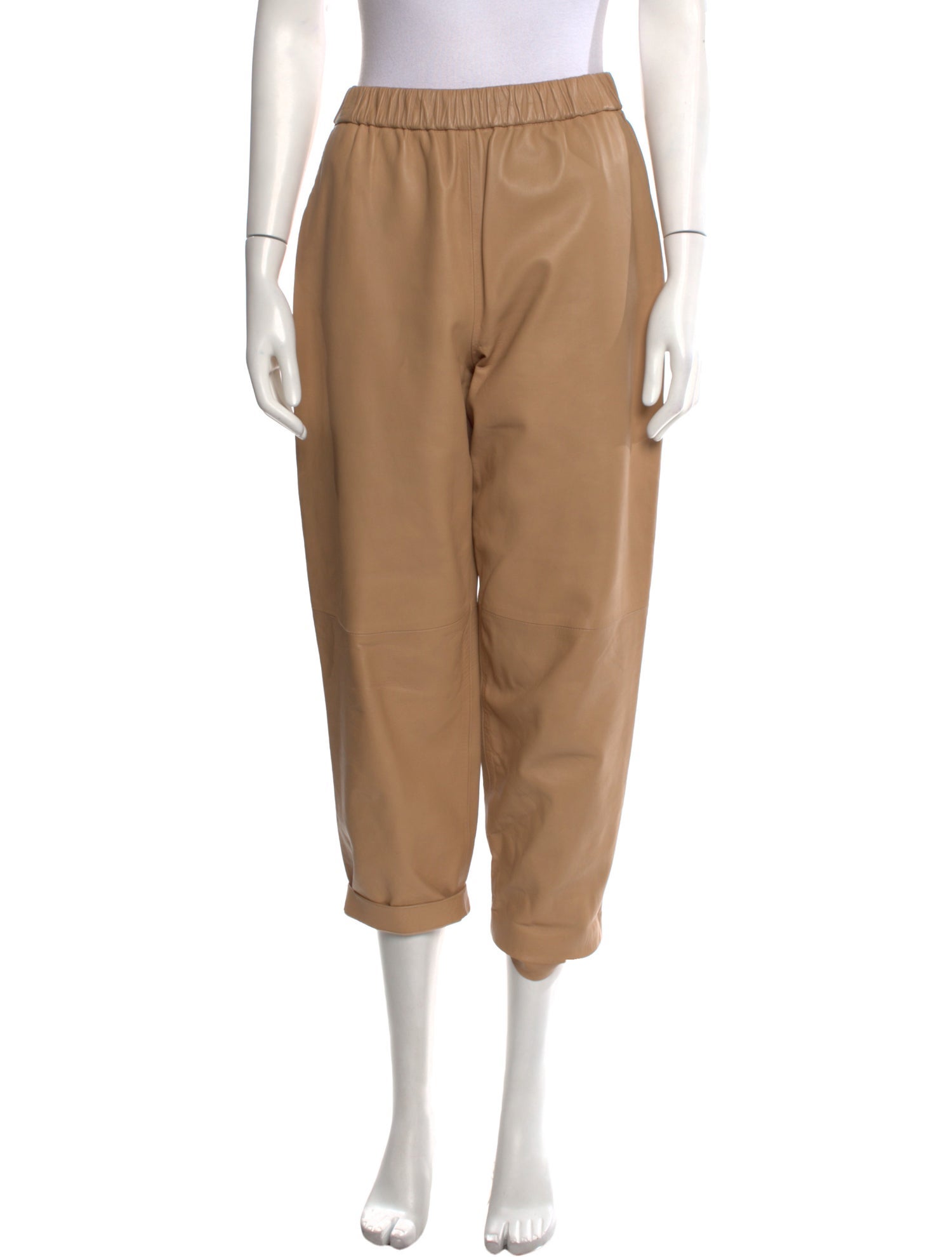Dusan Lambskin Straight Leg Pants