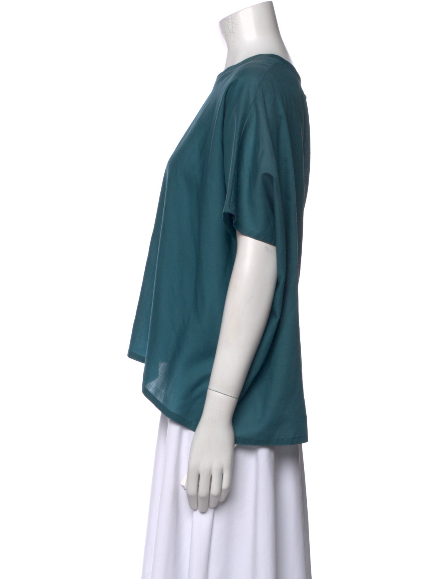 Dusan Virgin Wool Bateau Neckline Top