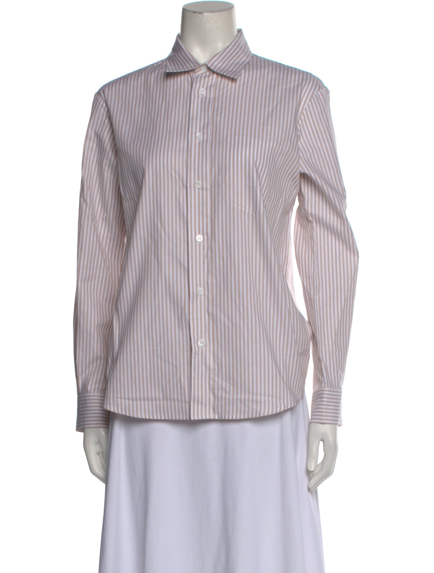 WE-AR4 Striped Long Sleeve Button-Up Top w/ Tags