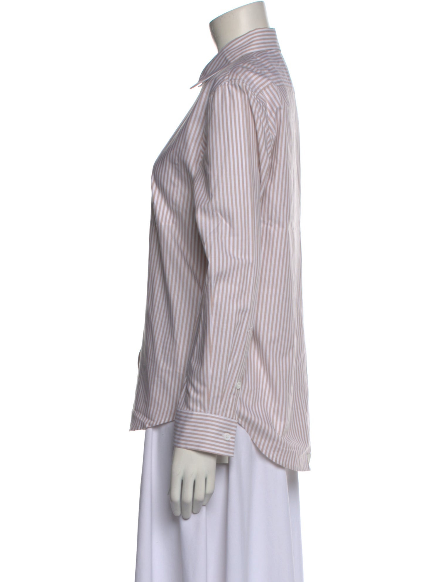 WE-AR4 Striped Long Sleeve Button-Up Top w/ Tags