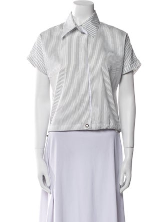 WE-AR4 Striped Short Sleeve Crop Top