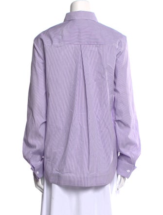 WE-AR4 Striped Long Sleeve Button-Up Top