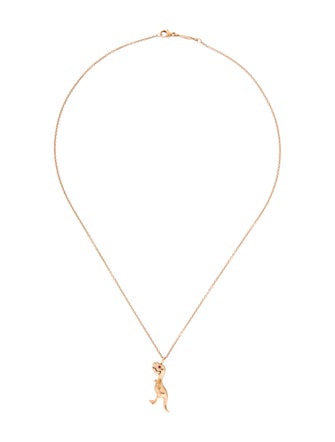 Daniela Villegas 18K Sapphire & Ruby Jurassic Park 25th Anniversary Baby T-Rex Pendant Necklace