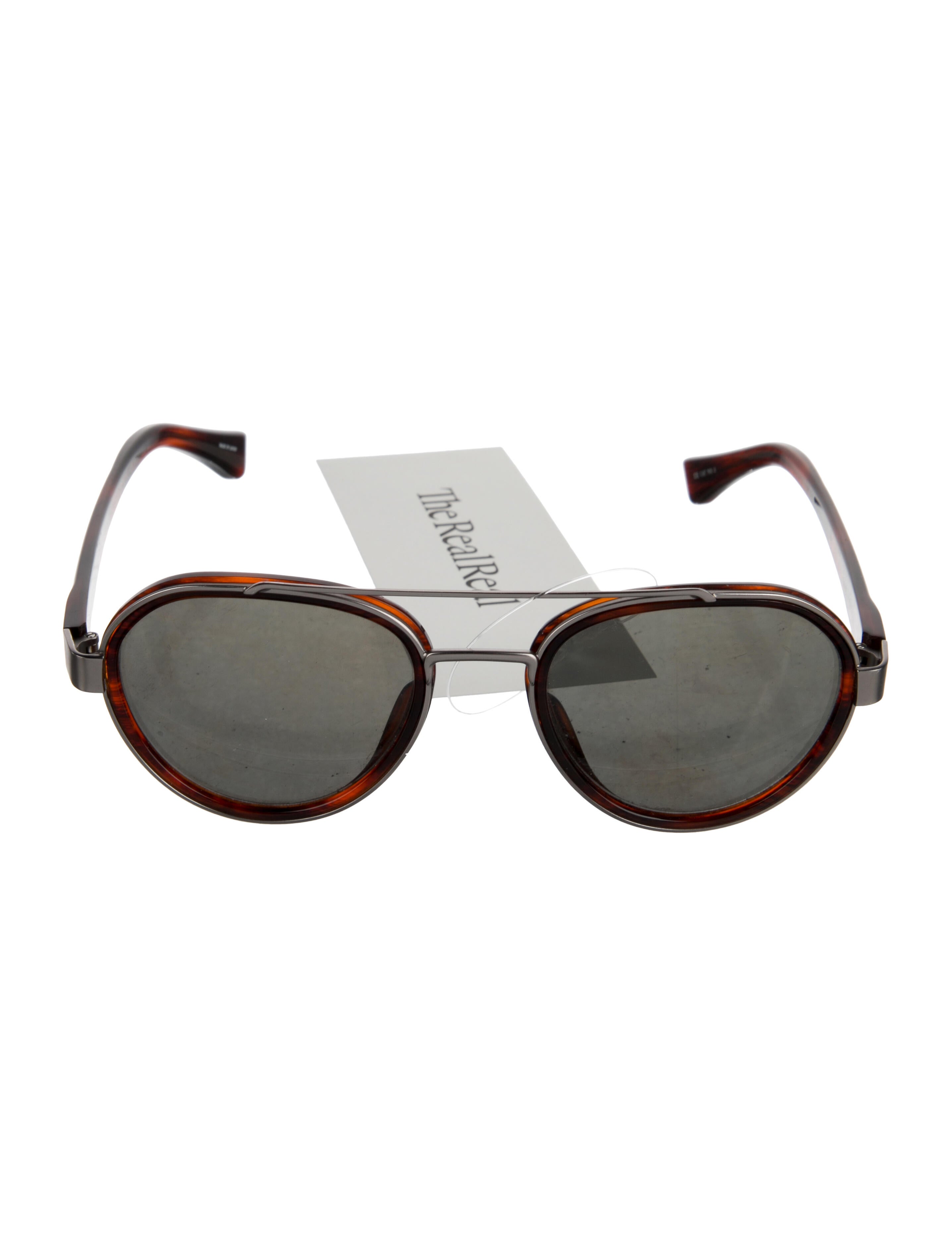 Linda Farrow x Dries Van Noten Aviator Tinted Sunglasses