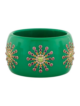 Mark Davis 18K Multistone & Bakelite Bangle