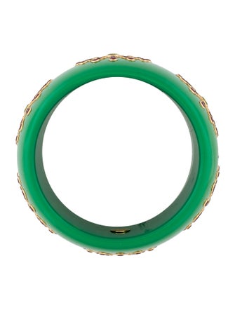 Mark Davis 18K Multistone & Bakelite Bangle