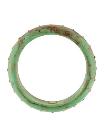 Mark Davis 18K Bakelite & Sapphire Bangle