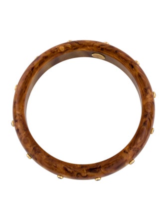 Mark Davis 18K Aquamarine Bakelite Bangle Bracelet