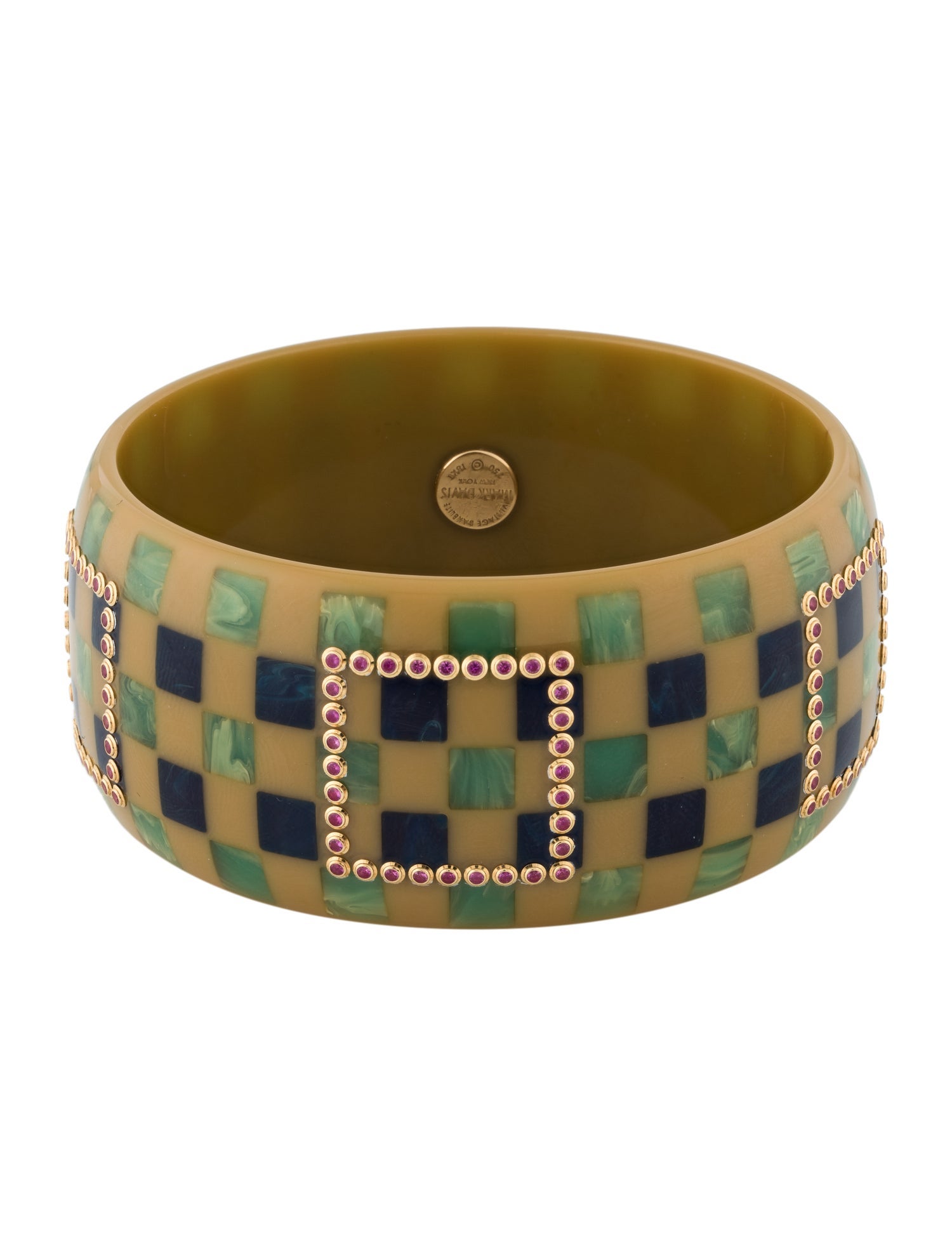 Mark Davis 1.28ctw Ruby Bakelite Bangle