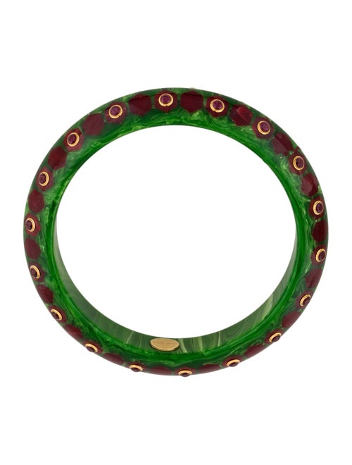 Mark Davis 18K Rhodolite Bakelite Bangle