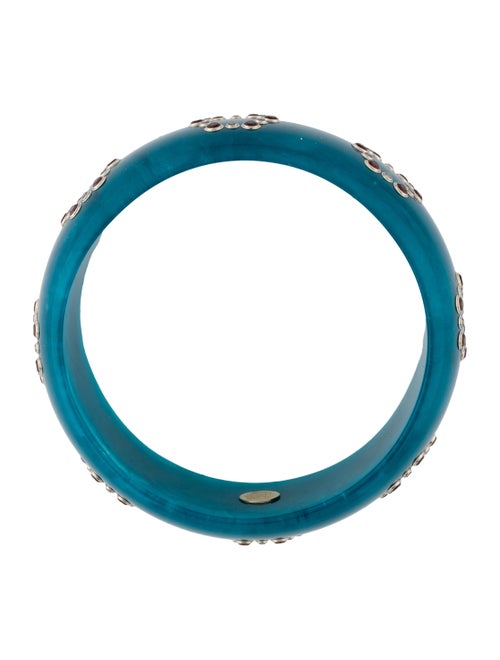 Mark Davis 18K Garnet, Topaz & Bakelite Bangle Bracelet