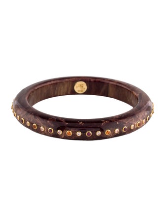 Mark Davis 18K Multistone & Bakelite Bangle Bracelet