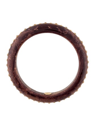 Mark Davis 18K Multistone & Bakelite Bangle Bracelet