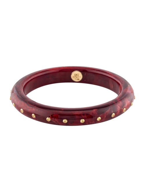 Mark Davis 18K Sapphire & Bakelite Bangle Bracelet