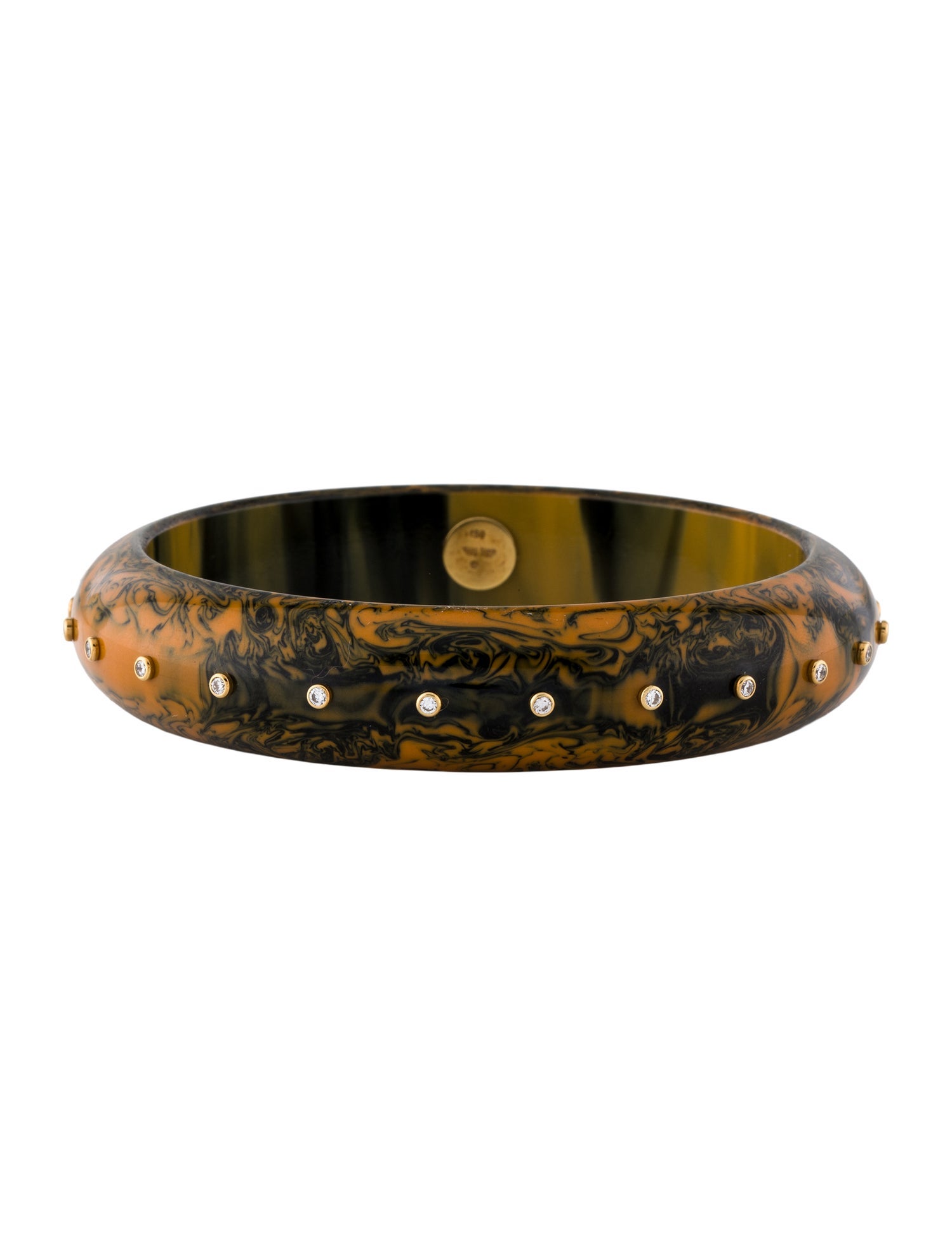 Mark Davis 18K Diamond Bakelite Bangle