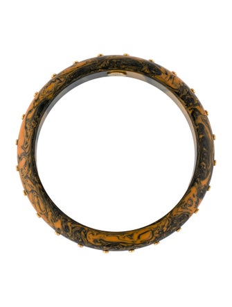 Mark Davis 18K Diamond Bakelite Bangle