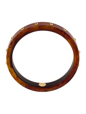 Mark Davis 18K Peridot & Bakelite Bangle Bracelet