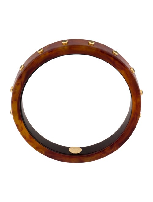 Mark Davis 18K Peridot & Bakelite Bangle Bracelet