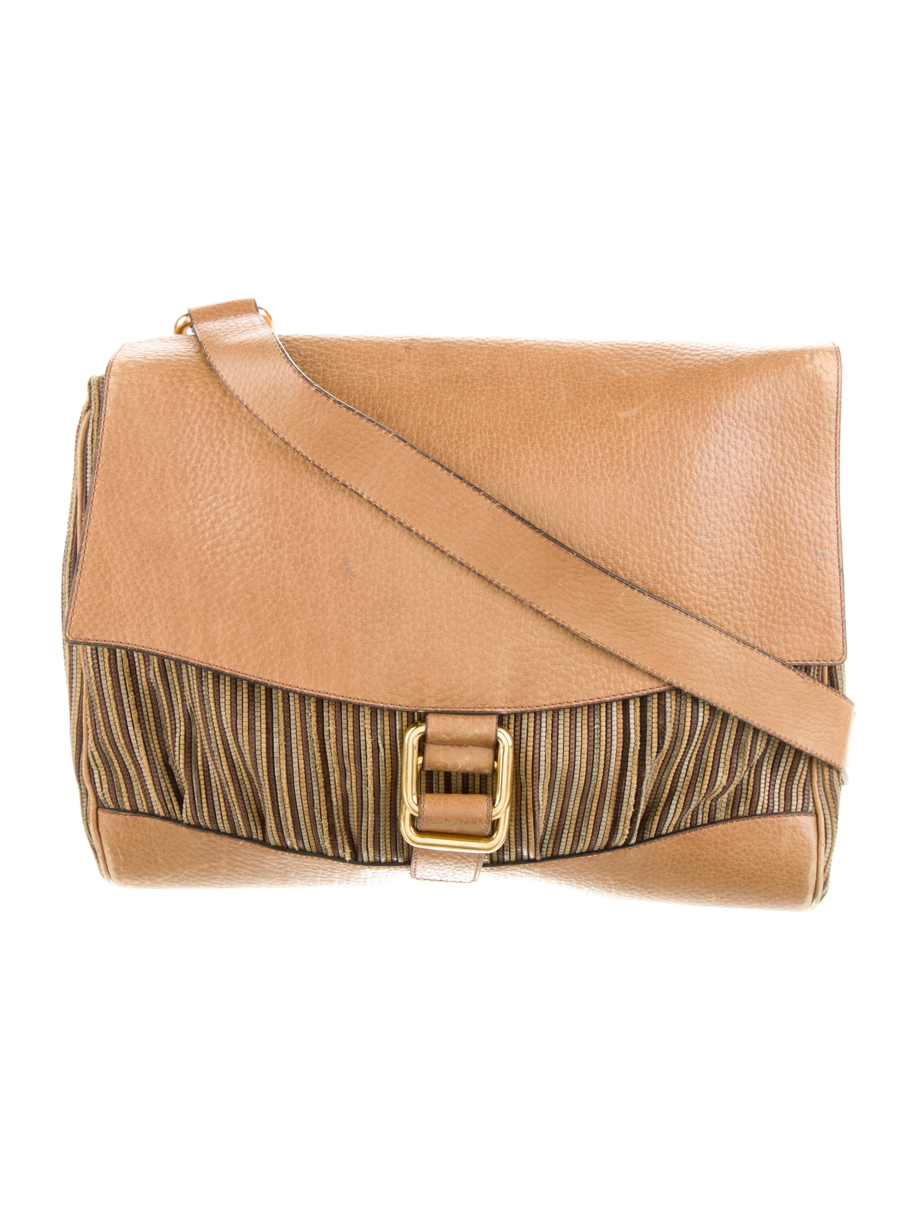 Delvaux Leather Flap Bag Brown Shoulder Bags, Handbags DVX20212