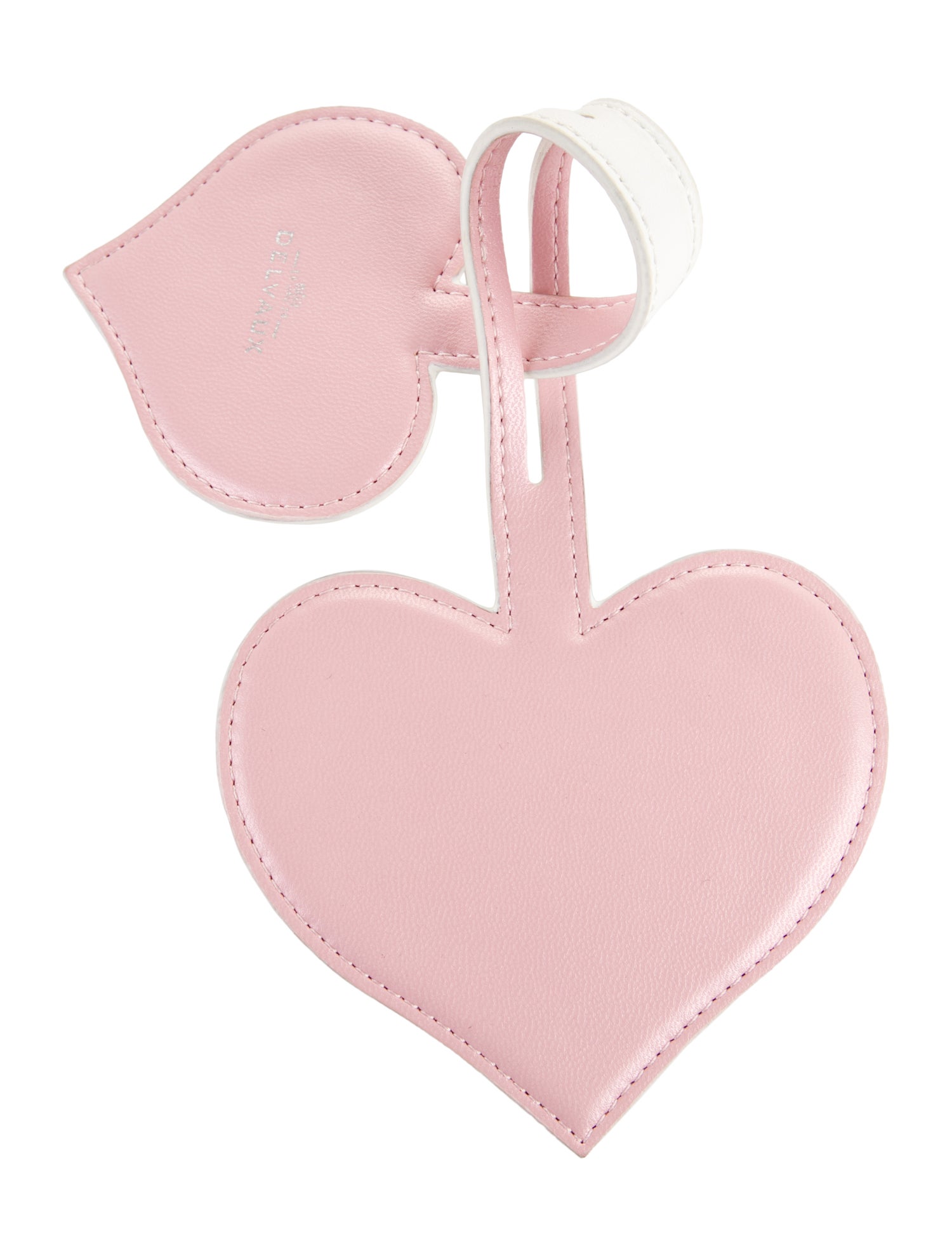 Delvaux Heart Leather Charm - Pink Bag Accessories, Accessories