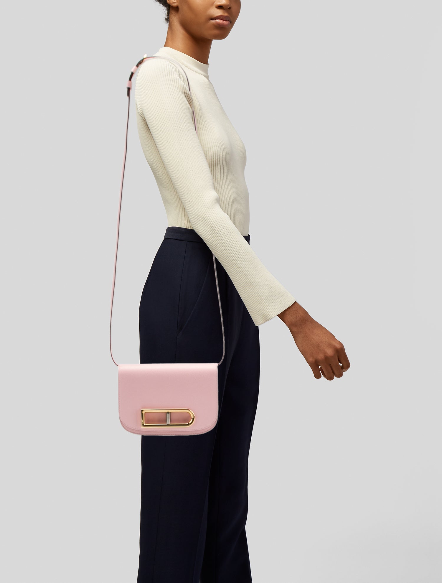 Delvaux Leather Small Lingot - Pink Crossbody Bags, Handbags