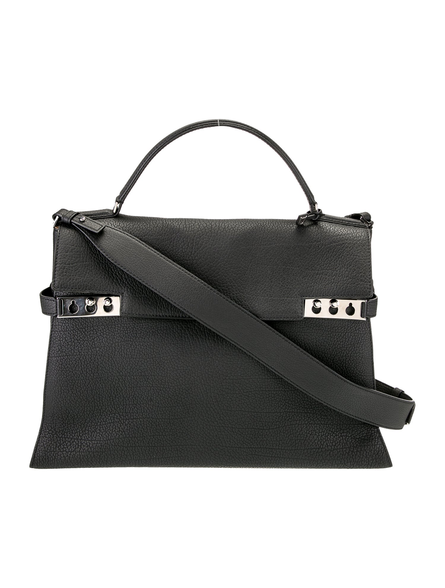 バッグ Delvaux Top Handle Bag Dark Gray Delvaux Top Handle Bag Dark Gray