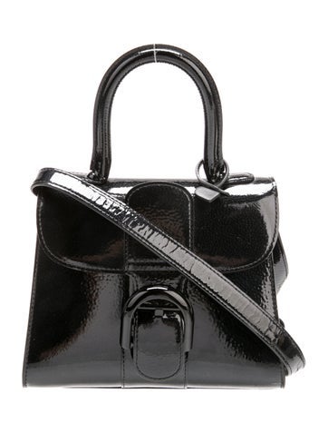Delvaux Handle Bags Patent Leather Brilliant Mini