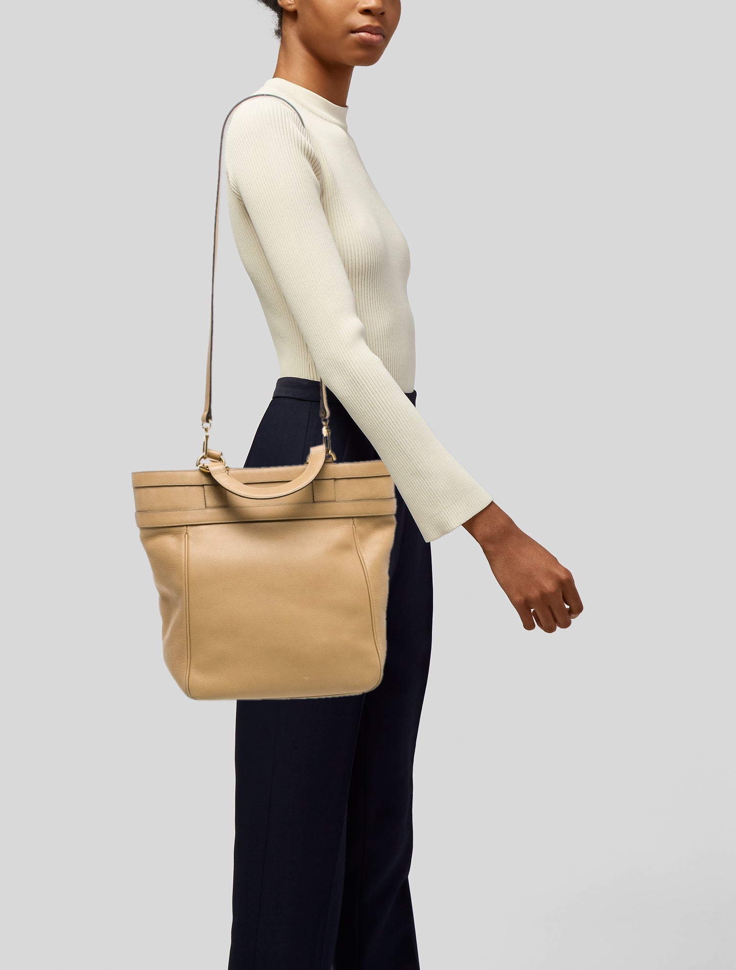 Delvaux Leather Roseau Bag