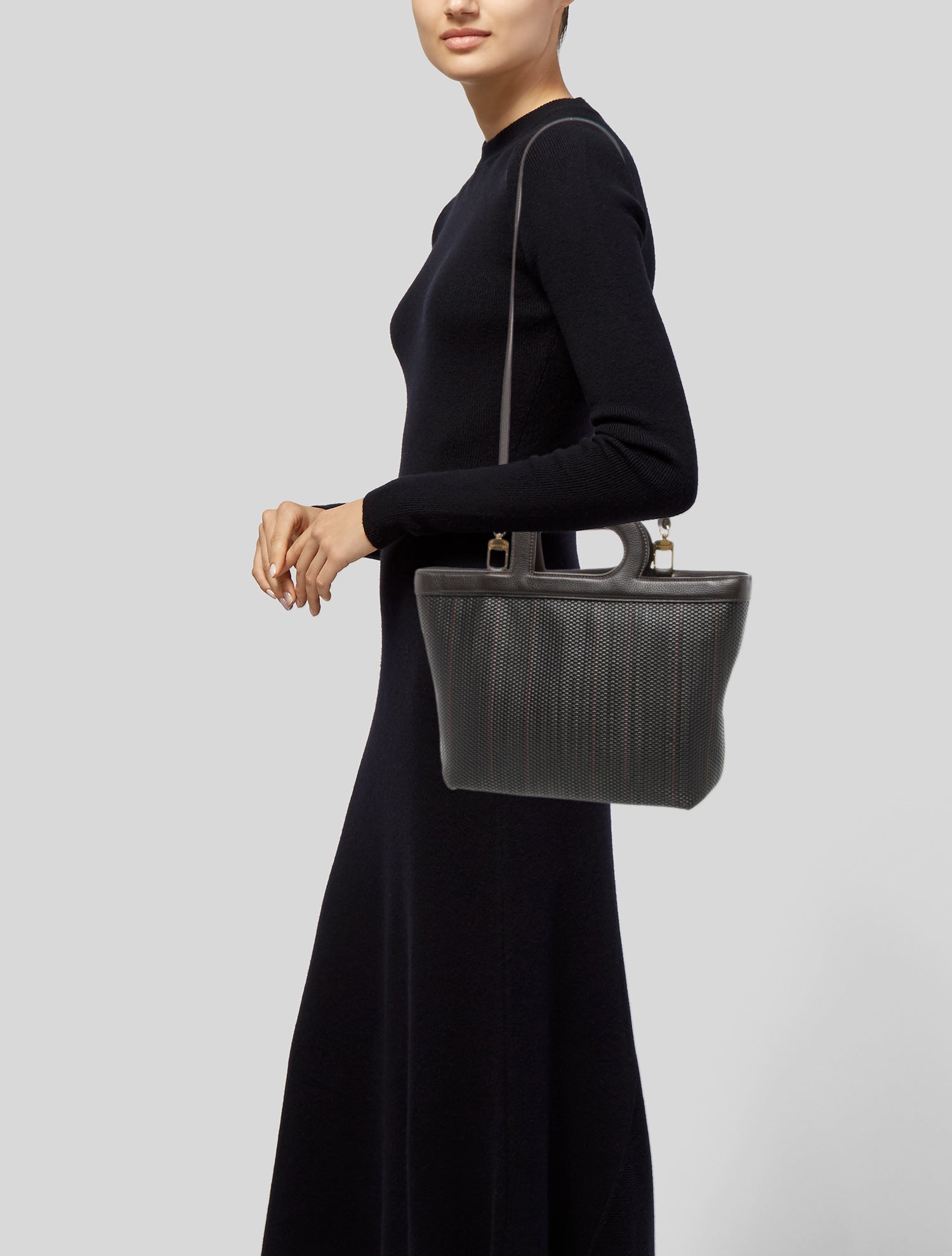 Delvaux Leather Toile De Cuir