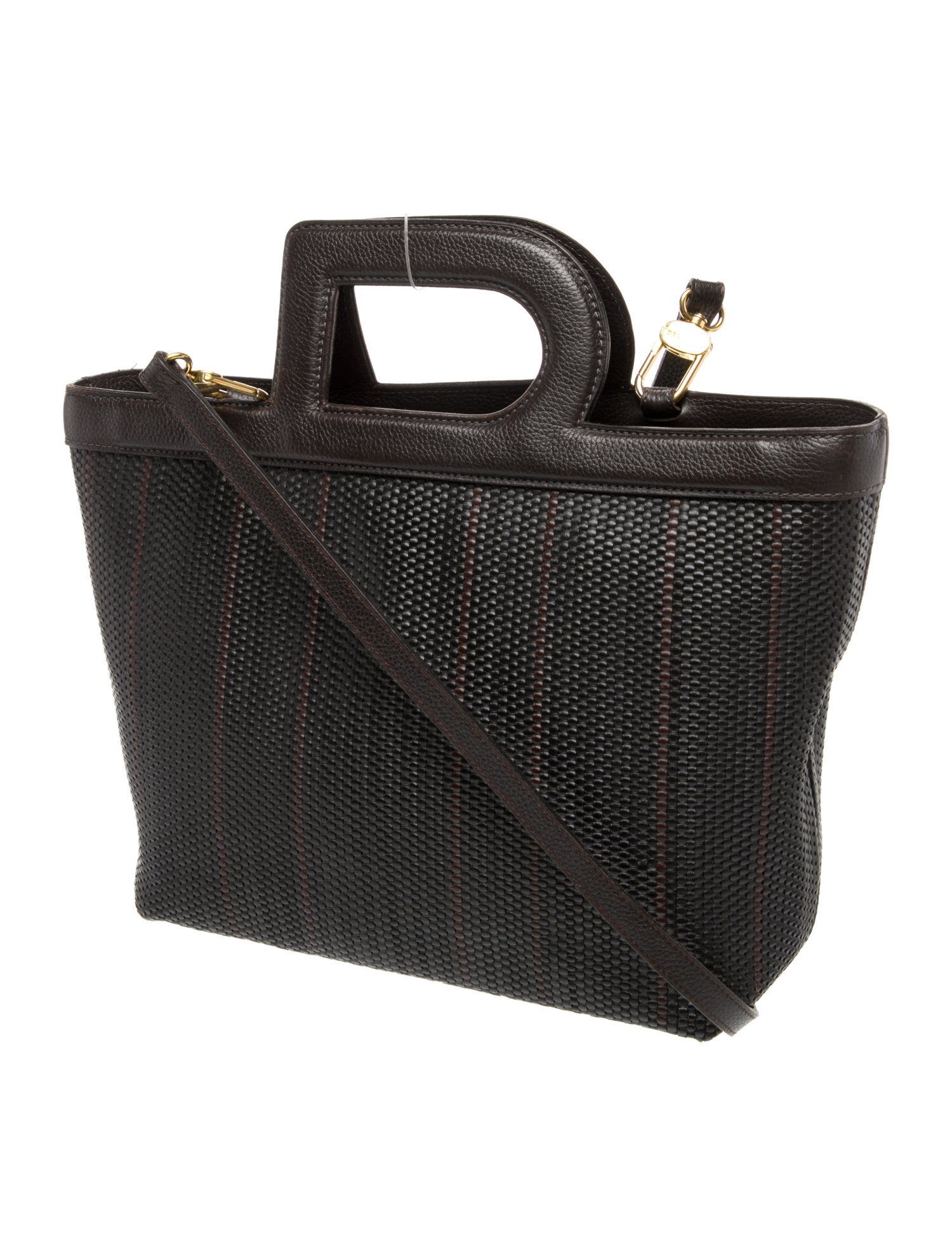 Delvaux Leather Toile De Cuir