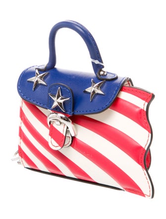 Delvaux Leather Patterned Wonder Women Bag Charm