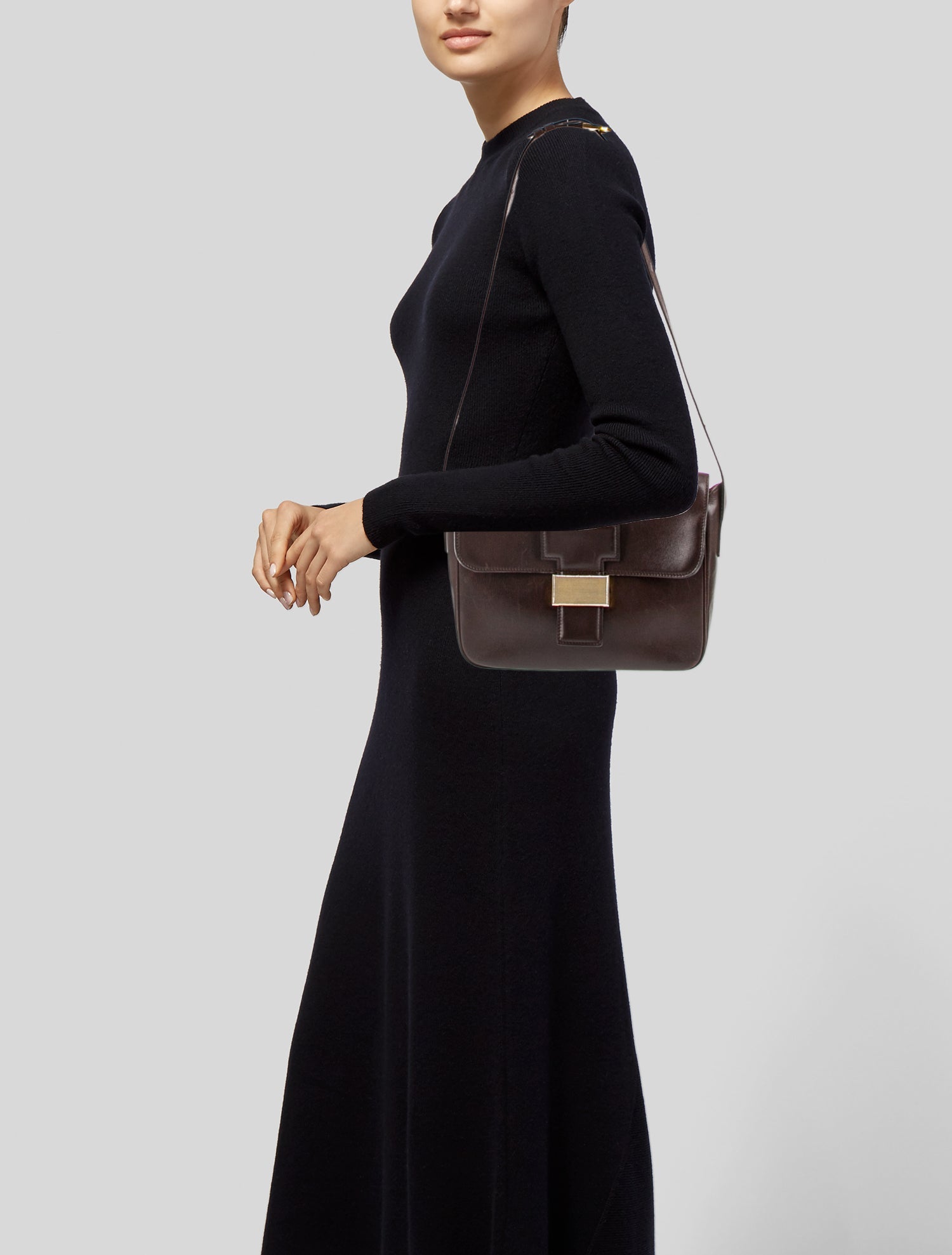 Delvaux Leather Shoulder Bag Vintage