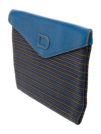 Delvaux Leather Toile De Cuir Envelope
