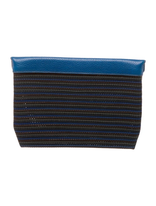 Delvaux Leather Toile De Cuir Envelope