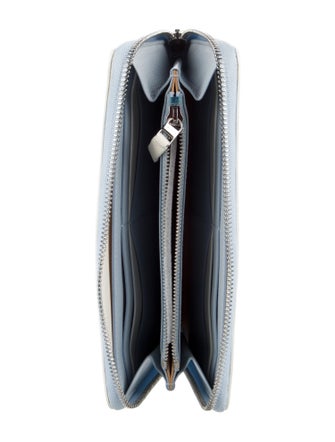 Delvaux Leather Printed Continental Wallet