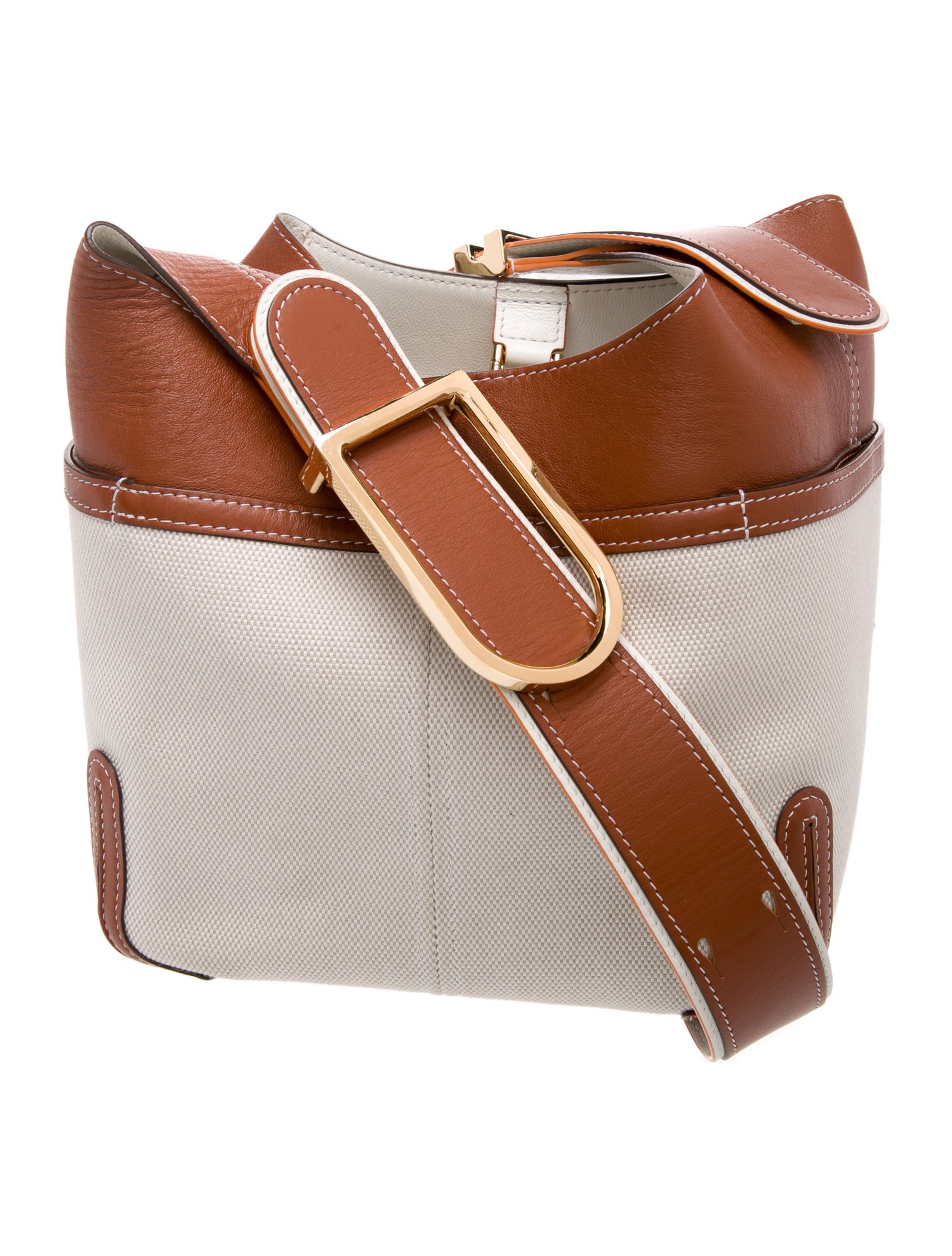 Delvaux Canvas Bucket Bag