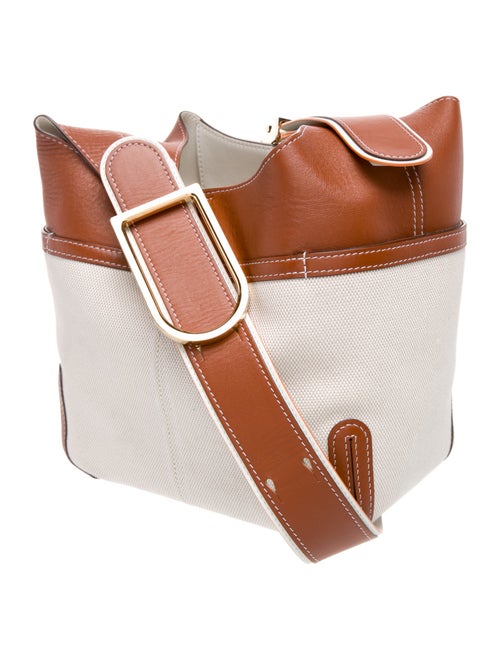 Delvaux Canvas Bucket Bag