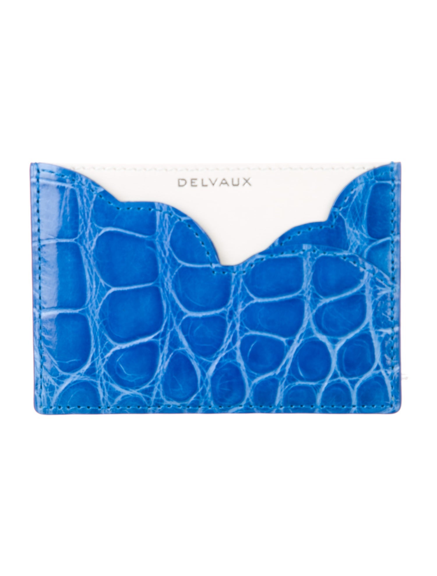 Delvaux Patent Leather Colorblock Pattern Wallet