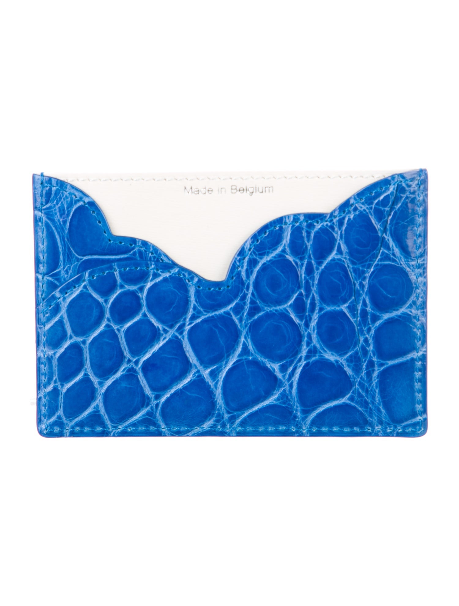 Delvaux Patent Leather Colorblock Pattern Wallet