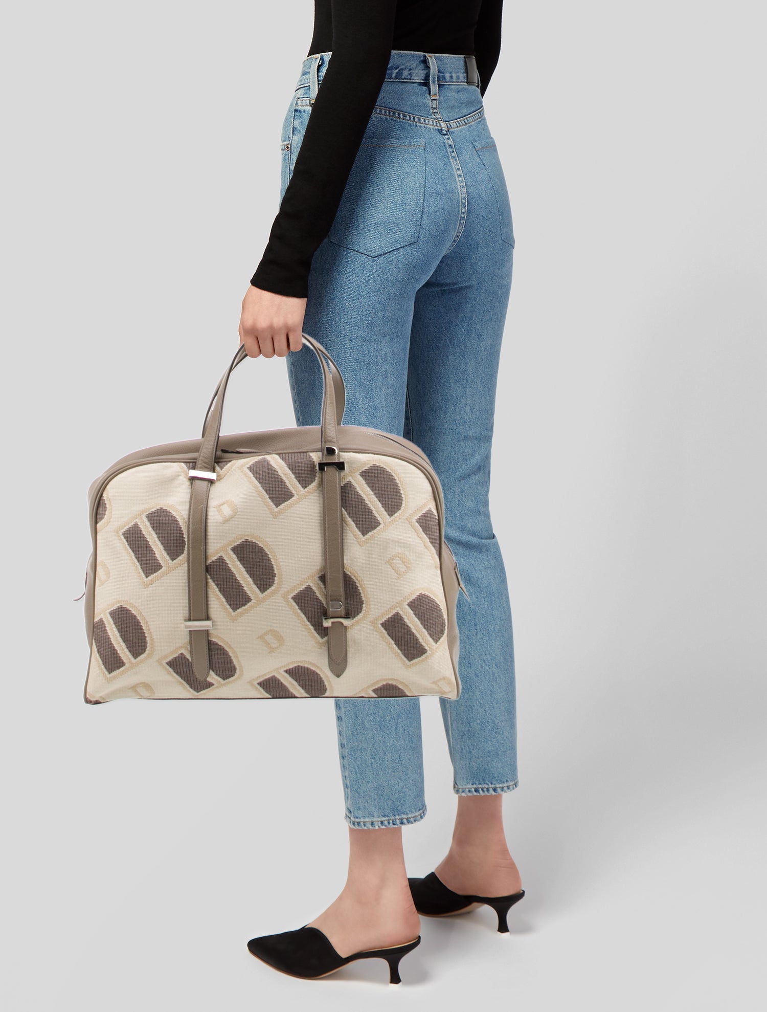 Delvaux Canvas Logotypée Carry All MM