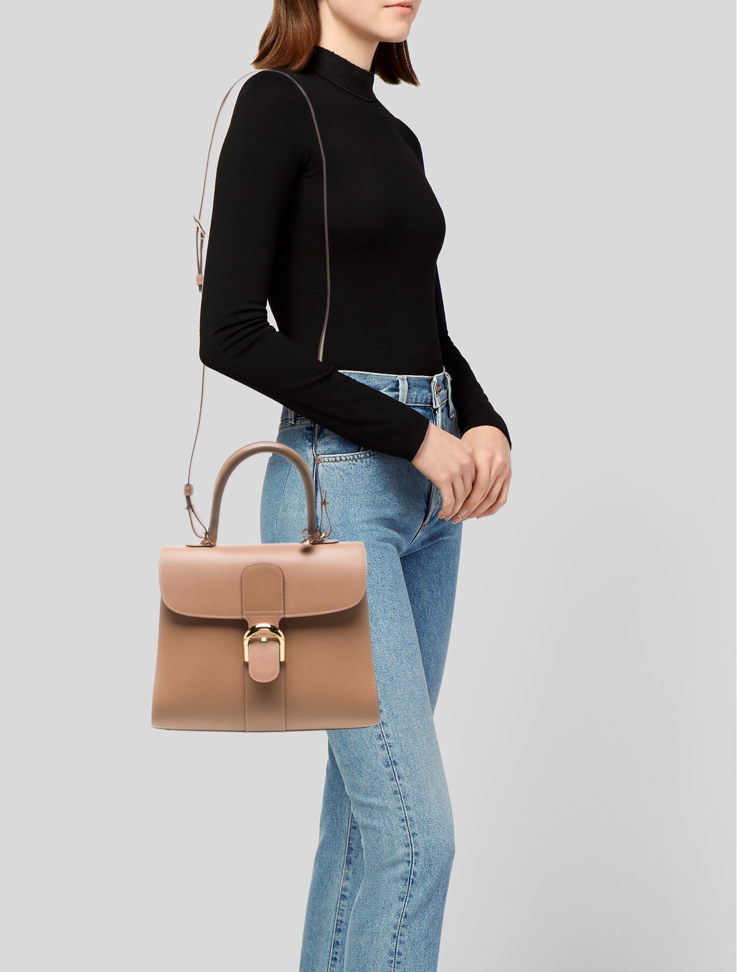 Delvaux Calf Leather Box Brillant MM